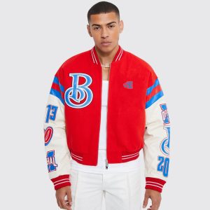 Oversized Boxy Jersey Varsity Jacket