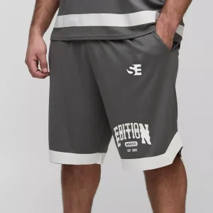 Plus Varsity Mesh Basketball Loose Fit Shorts